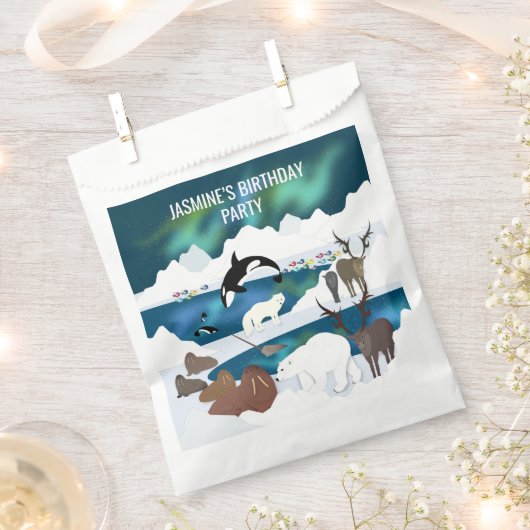 Arctic Polar Beer Reindeer Walrus Orca Narwhal Fox Bedankzakje (Geknipt)