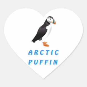 Arctic Puffin Hart Sticker