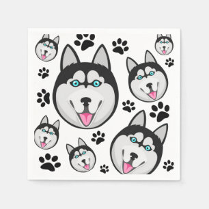 Arctic Puppy Siberian Husky Big Sled Dog Servet
