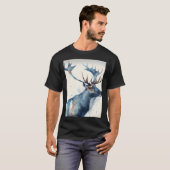Arctic Reindeer - Waterverf Paint T-shirt (Voorkant volledig)