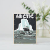 Arctic Vintage-poster Briefkaart (Staand voorkant)