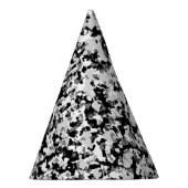 Arctic White Grey Black Camo Camouflage Feesthoedjes (Rechts)