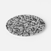 Arctic White Grey Black Camouflage Pattern Papieren Bordje (Gekanteld)