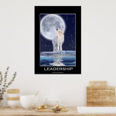 Arctic Wolf & A Winter Moon LEADERSHIP Art Poster (Keuken)