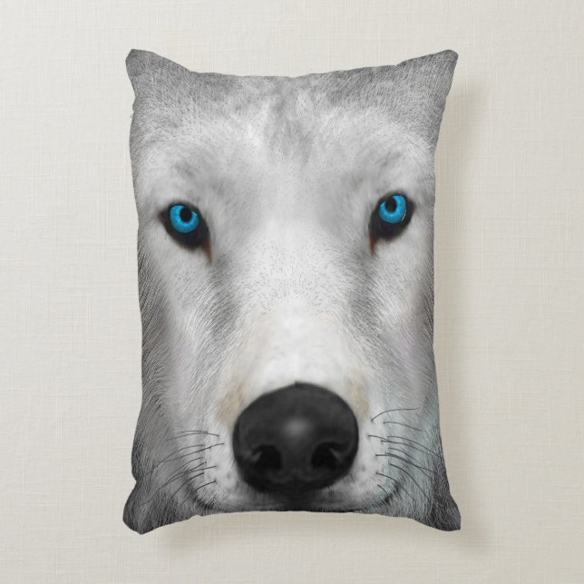 Arctic Wolf Accent Kussen (Voorkant(Verticaal))