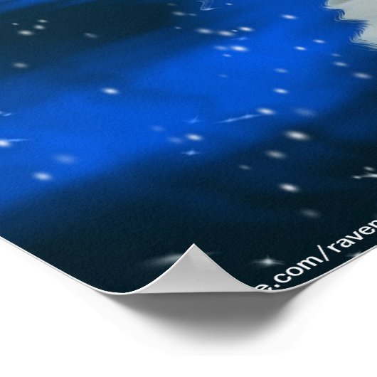 Arctic Wolf, Aurora affiche d'art faunique (Coin)