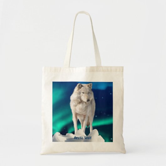 Arctic Wolf, Aurora & Stars Canvas tas Collectie (Voorkant)
