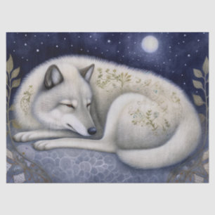 Arctic Wolf Boho Mystieke Kunst Tissuepapier