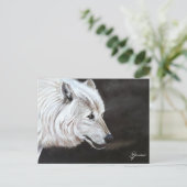 Arctic Wolf Briefkaart Print (Staand voorkant)