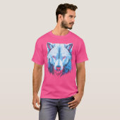 Arctic Wolf Face Wolves Art Motief T-shirt (Voorkant volledig)