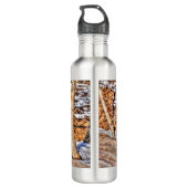 Arctic Wolf in Winter Forest Wildlife Foto Waterfles (Achterkant)