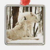 Arctic Wolves Metal Ornament (Voorkant)