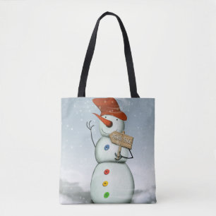 Arctica Verbindende Sneeuwman Tote Bag
