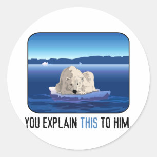 Arctisch Beer Ronde Sticker