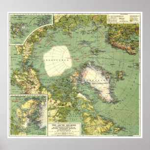 " Arctisch gebied: 1925 - Arctische regio's ... Poster