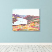 Arctisch meer in de herfst: Waterverf Canvas Uncro (Insitu (Houten vloer))