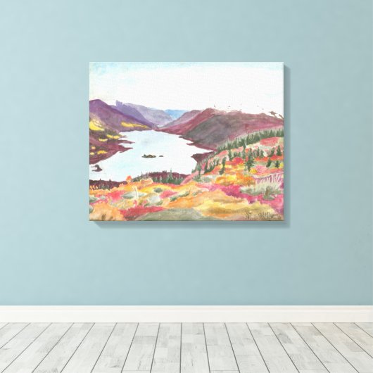 Arctisch meer in de herfst: Waterverf Canvas Uncro (Insitu (Houten vloer))