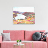Arctisch meer in de herfst: Waterverf Canvas Uncro (Insitu (Woonkamer))