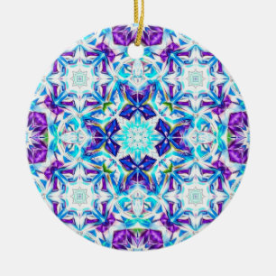 Arctisch Prisma — Kleurrijke Sneeuwvlok Mandala Keramisch Ornament