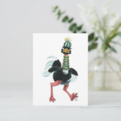 Arctisch struisvogel op de vlucht briefkaart (Staand voorkant)