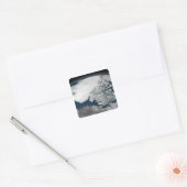 Arctisch zee boven Noord-Amerika Vierkante Sticker (Envelop)