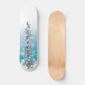 Arctische blauwe bevroren zilverspartijen skateboard (Voorkant)