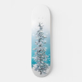 Arctische blauwe bevroren zilverspartijen skateboard (Voorkant)