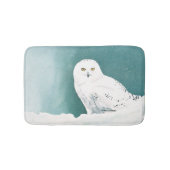 Arctische Blauwgroen sneeuwuil Badmat (Voorkant)