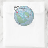 Arctische cirkel vierkante sticker (Tas)