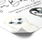 Arctische dieren Baby showers boeken voor Baby Poster (Hoek)