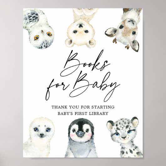 Arctische dieren Baby showers boeken voor Baby Poster (Voorkant)