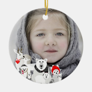 Arctische dieren keramisch ornament