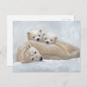 Arctische familie briefkaart (Voorkant / Achterkant)