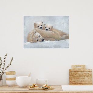 Arctische familie poster