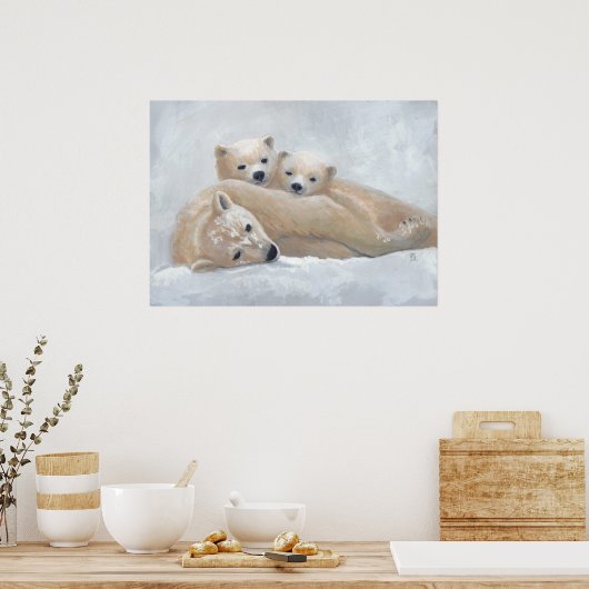 Arctische familie poster (Keuken)