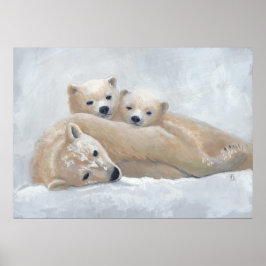 Arctische familie poster