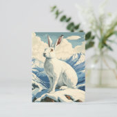 arctische haas-vintage briefkaart (Staand voorkant)