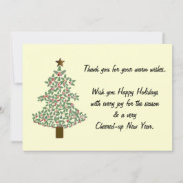 arctische kerstboom bedankkaart