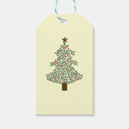 arctische kerstboom cadeaulabel