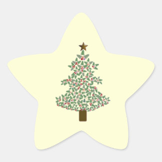 arctische kerstboom ster sticker