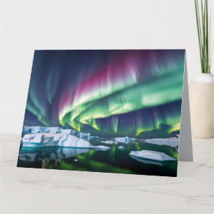 Arctische Natuur Aurora Iceberg Buitenlandschap Kaart