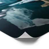 Arctische Natuur Aurora Iceberg Buitenlandschap Poster (Hoek)