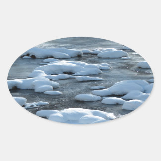 Arctische scène ovale sticker