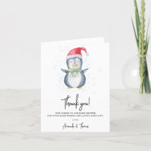 Arctische schattige Pinguïn bedankt baby shower