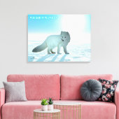 Arctische vos - Groenland Canvas Afdruk (Insitu (Woonkamer))