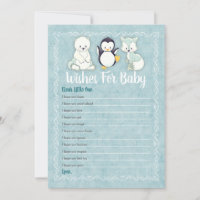 Arctische winterdieren willen graag Baby shower ga