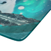 Arctische wolf en magische nacht met noorderlicht snijplank (Hoek)