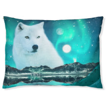 Arctische wolf in de nacht Gepersonaliseerd