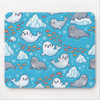 Arctische zeehond & walrus muismatje – Cute patroo Muismat