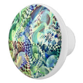 Ardeco Abstracte vervorming Emerald Keramische Knop (Rechts)